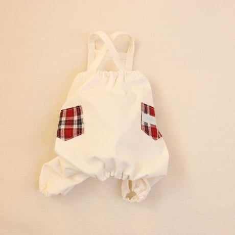 即納★【サンプルSALE】コーデュロイ Pocketロンパース（White)