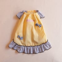♪YellowとBlueのストライプのチュニックドレス