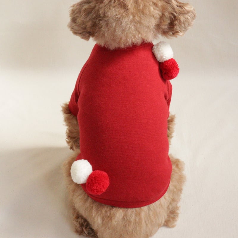 赤ニット（ぽんぽん大） | tinny's shop