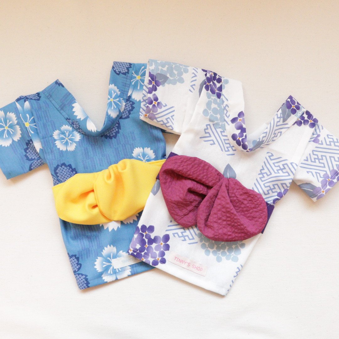 即納⭐︎サンプルSALE】浴衣・桜（青×黄色） | tinny's shop