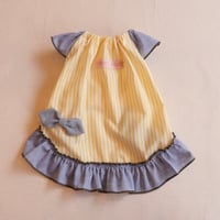 YellowのストライプとBlueのドレス♪