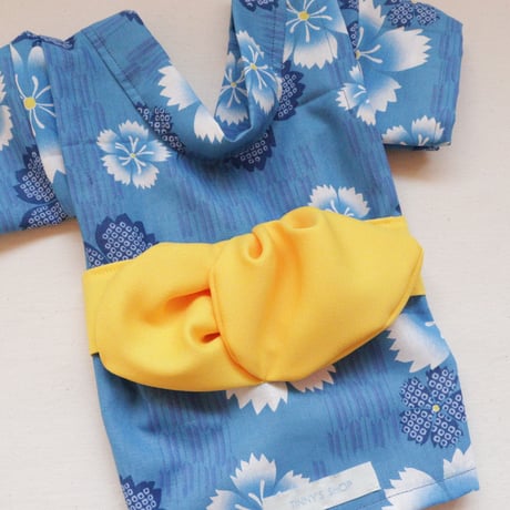 【即納⭐︎サンプルSALE】浴衣・桜（青×黄色）