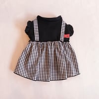 黒のギンガムチェックワンピース（リボンなし）
