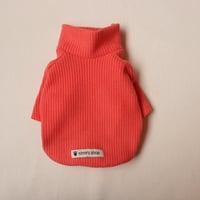 ふわふわリブニット（コーラル）