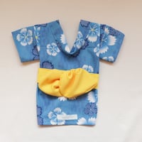 【即納⭐︎サンプルSALE】浴衣・桜（青×黄色）