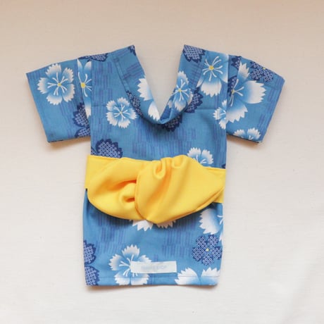 【即納⭐︎サンプルSALE】浴衣・桜（青×黄色）