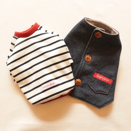 ダークネイビーボーダーのPreschoolトップス