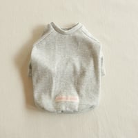 粗びきグレーのワッフルニット