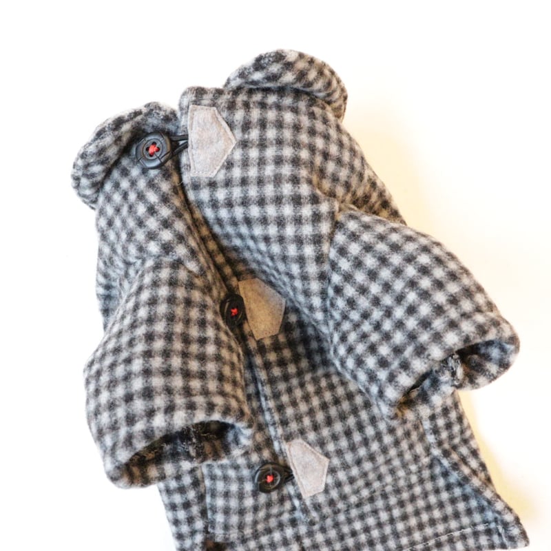kapital キャピタル kabuki ウール チェックフリンジダッフルコート
