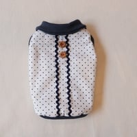 クラシックドットの襟付きシャツタンク