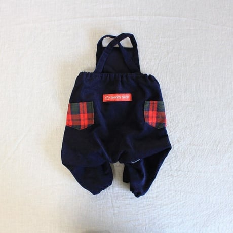 即納★【サンプルSALE】DarkNavyコーデュロイロンパース（ポケット）