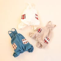 即納★【サンプルSALE】コーデュロイ Pocketロンパース（White)