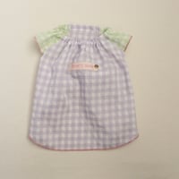 パープル×グリーンのチュニックブラウス♡
