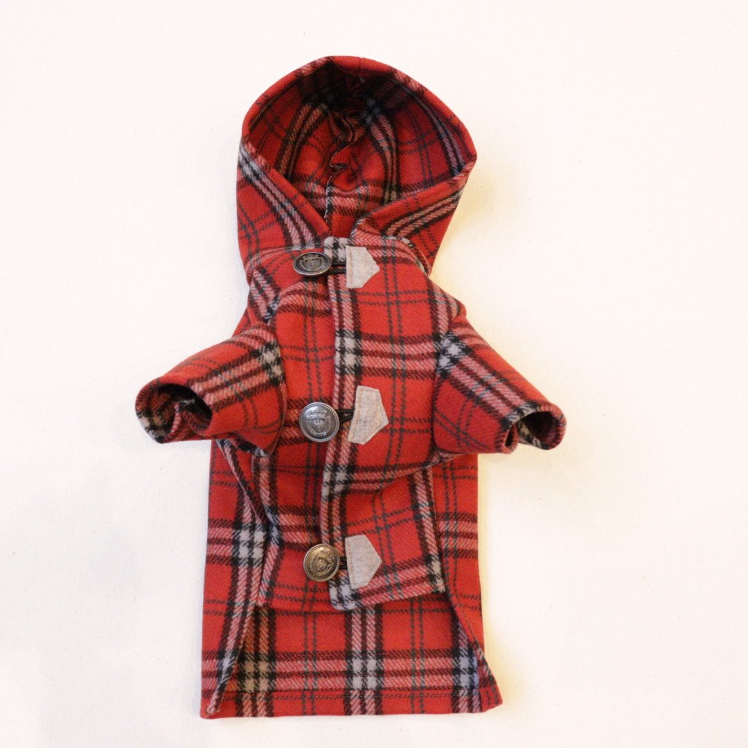 タータンチェックウールコート（レッド） | tinny's shop