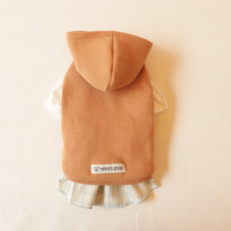 ニットベスト（キャメル×グリーンリボン） | tinny's shop