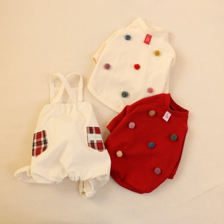 即納★【サンプルSALE】コーデュロイ Pocketロンパース（White)