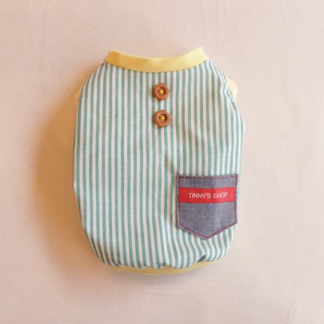 Greenのストライプシャツタンク