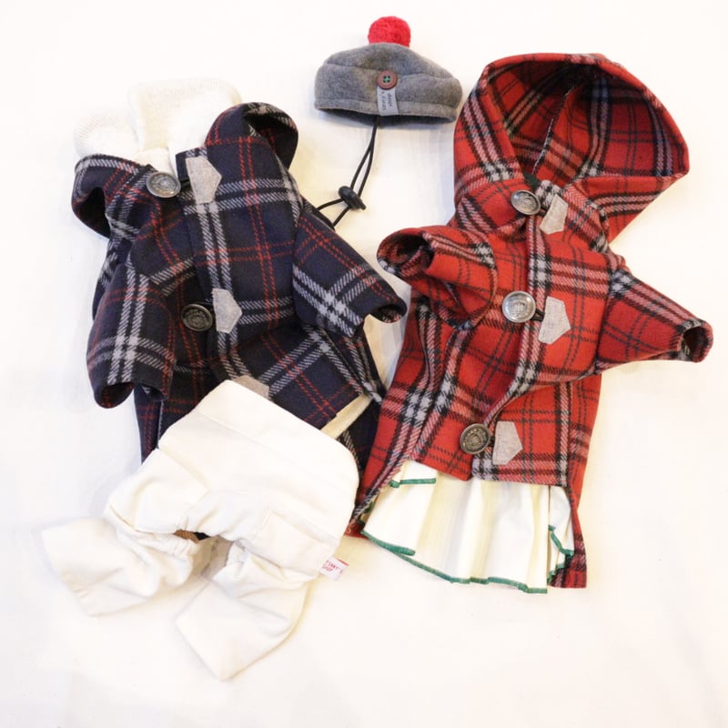 タータンチェックウールコート（レッド） | tinny's shop