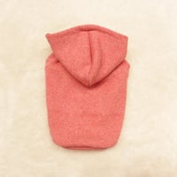 粗挽きレッドのニットフードタンク
