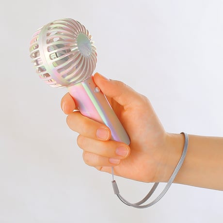 オーロラ充電式ハンディファン（ストラップ付き）