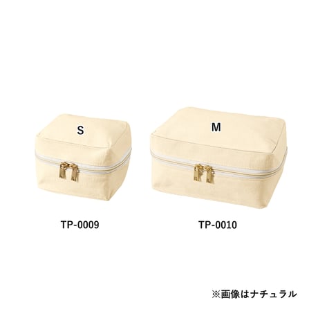 キャンバススクエアファスナーポーチ（M）100個