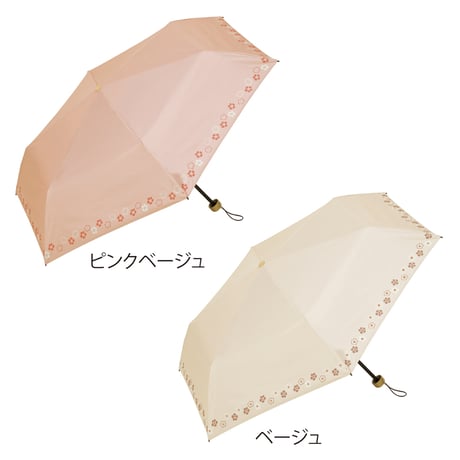 京都くろちく・晴雨兼用こんぱくと折傘（梅ならべ）