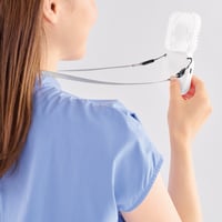 充電式3WAY折りたたみハンディファン（ネックストラップ付き）