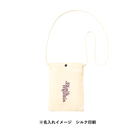 キャンバスフロントポケットサコッシュ ナチュラル 100個