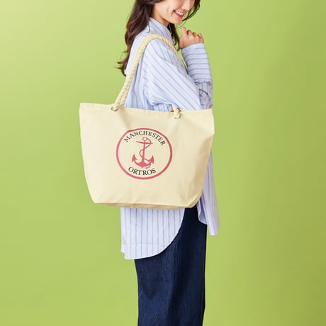 厚生地ロープハンドルコットントート（マチ付）