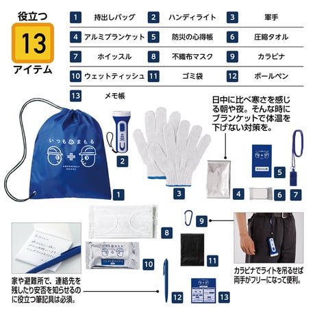 いつもみまもる・エマージェンシー防災13点セット