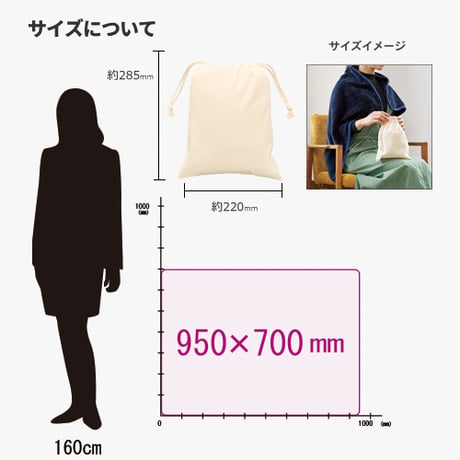 吸湿発熱ブランケット（巾着付）100個