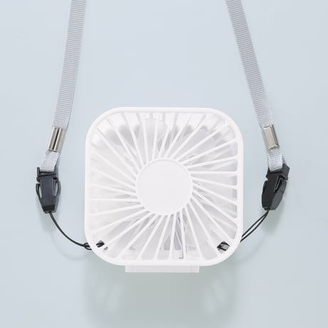 充電式3WAY折りたたみハンディファン（ネックストラップ付き）