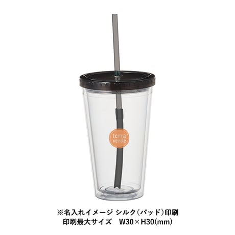 ストロー付きクリアタンブラー 100個