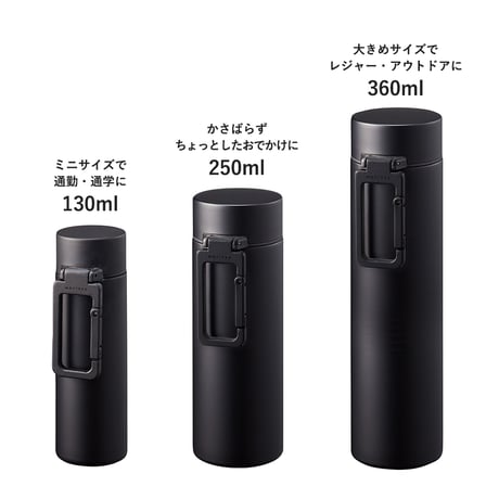 MOTTERUカラビナハンドルサーモステンレスボトル　130ml 100個