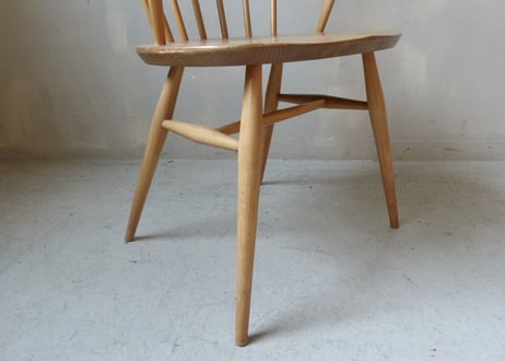 ✶ERCOL アーコール　スモーカーズ(カウホーン)チェア（フルメンテナンス）　S-448