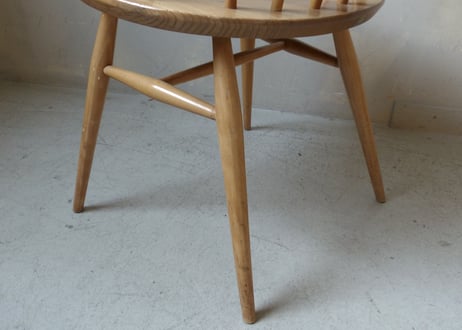 ✶ERCOL アーコール　スモーカーズ(カウホーン)チェア（フルメンテナンス）　S-448