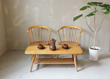 ✶ ERCOL アーコール　ラック付きコーヒーテーブル　S-307