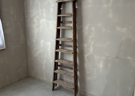 PAINTED Wood Step Ladder 木製脚立　S-802