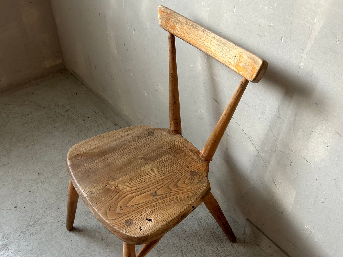 【！送料別！】 超レア ERCOL スタッキングチェア アーコール 英国 ヴィンテージ ダイニングチェア イス 無垢材 木製 椅子 子供用 キッズチェア 79754 joystyleinterior_9-7392-