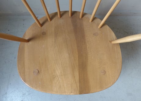 ✶ERCOL アーコール　スモーカーズ(カウホーン)チェア（フルメンテナンス）　S-448