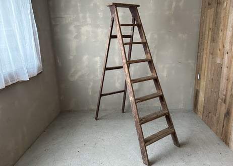 PAINTED Wood Step Ladder 木製脚立　S-802