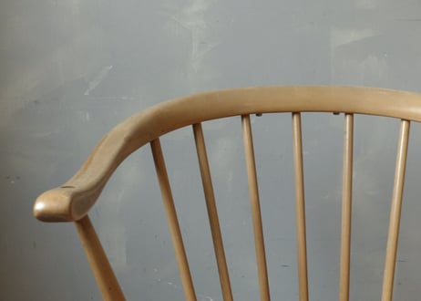 ✶ERCOL アーコール　スモーカーズ(カウホーン)チェア（フルメンテナンス）　S-448