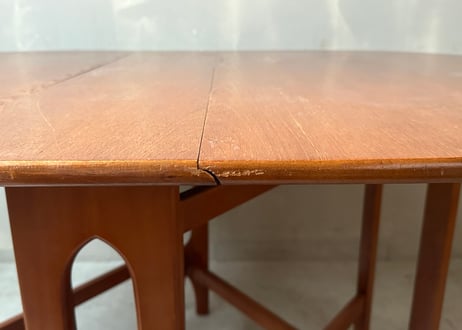 Jentique ジェンティーク　チーク ゲートレッグテーブル(オーバル)S-2401-39
