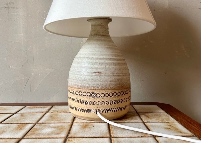 ヴィンテージ 陶器 テーブルランプ S-2411-36 | mumokuteki antiqu