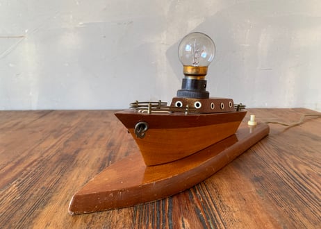 1930's~1950’s　ボート型テーブルランプ（帆なし）　S‐2402-43