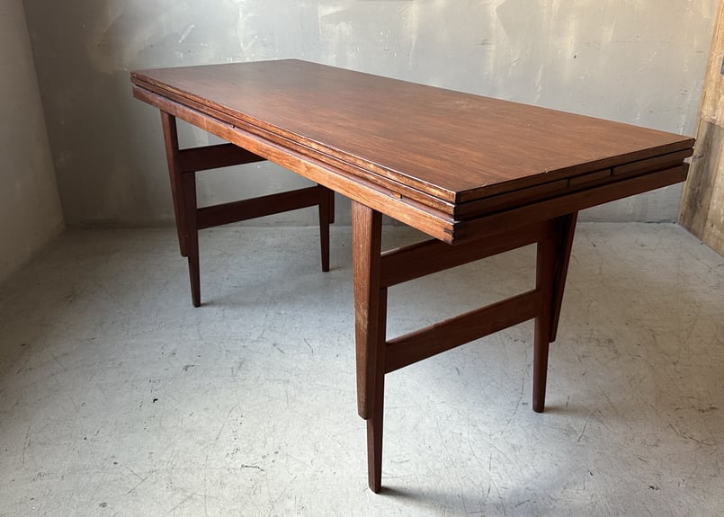 北欧ヴィンテージ 1950代 希少エレベーターテーブル 高さ調整可能 天板