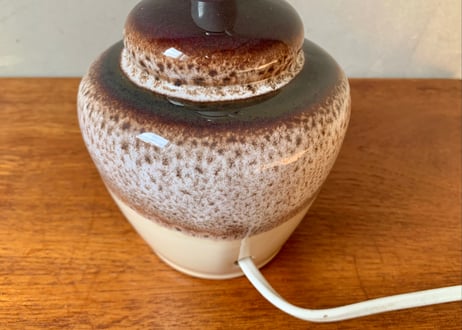 ビンテージ 陶器 テーブルランプ（ランプシェード付き)　S-2401-50