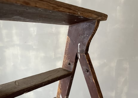 PAINTED Wood Step Ladder 木製脚立　S-802