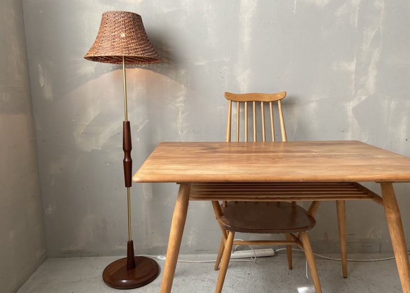 ✶チーク＆ラタン フロアランプ S-419 | mumokuteki antique&repair