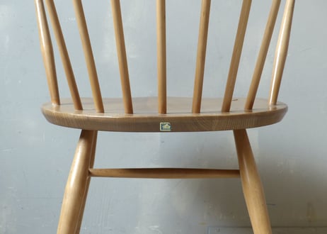 ✶ERCOL アーコール　スモーカーズ(カウホーン)チェア（フルメンテナンス）　S-448